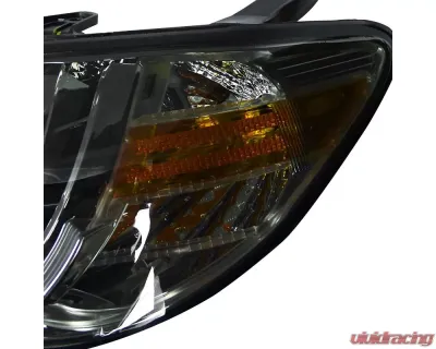 Spec-D Projector Headlights w/ R8 Style LED Light Strip (Chrome Housing/Smoked Lens) Honda Civic 2004-2005 - 2LHP-CV04G-8-RS