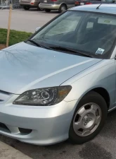 Spec-D Projector Headlights w/ R8 Style LED Light Strip (Chrome Housing/Smoked Lens) Honda Civic 2004-2005                                     - 2LHP-CV04G-8-RS - Image 9