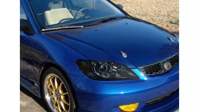 Spec-D Projector Headlights w/ R8 Style LED Light Strip (Chrome Housing/Smoked Lens) Honda Civic 2004-2005                                     - 2LHP-CV04G-8-RS - Image 10