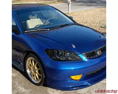 Spec-D Projector Headlights w/ R8 Style LED Light Strip (Chrome Housing/Smoked Lens) Honda Civic 2004-2005 - 2LHP-CV04G-8-RS