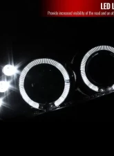 Spec-D Dual Halo Projector Headlights (Glossy Black Housing/Smoked Lens) Honda Civic 2006-2011                                     - 2LHP-CV062G-TM - Image 2