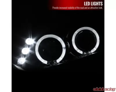 Spec-D Dual Halo Projector Headlights (Glossy Black Housing/Smoked Lens) Honda Civic 2006-2011 - 2LHP-CV062G-TM