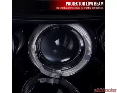 Spec-D Dual Halo Projector Headlights (Glossy Black Housing/Smoked Lens) Honda Civic 2006-2011 - 2LHP-CV062G-TM