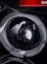 Spec-D Dual Halo Projector Headlights (Glossy Black Housing/Smoked Lens) Honda Civic 2006-2011                                     - 2LHP-CV062G-TM - Image 4