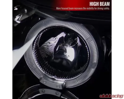 Spec-D Dual Halo Projector Headlights (Glossy Black Housing/Smoked Lens) Honda Civic 2006-2011 - 2LHP-CV062G-TM