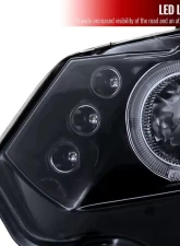 Spec-D Dual Halo Projector Headlights (Glossy Black Housing/Smoked Lens) Honda Civic 2006-2011                                     - 2LHP-CV062G-TM - Image 5