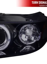 Spec-D Dual Halo Projector Headlights (Glossy Black Housing/Smoked Lens) Honda Civic 2006-2011                                     - 2LHP-CV062G-TM - Image 6