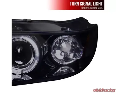 Spec-D Dual Halo Projector Headlights (Glossy Black Housing/Smoked Lens) Honda Civic 2006-2011 - 2LHP-CV062G-TM