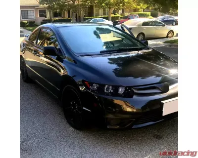 Spec-D Dual Halo Projector Headlights (Glossy Black Housing/Smoked Lens) Honda Civic 2006-2011 - 2LHP-CV062G-TM
