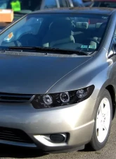 Spec-D Dual Halo Projector Headlights (Glossy Black Housing/Smoked Lens) Honda Civic 2006-2011                                     - 2LHP-CV062G-TM - Image 10