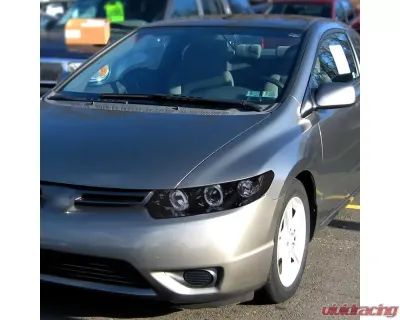 Spec-D Dual Halo Projector Headlights (Glossy Black Housing/Smoked Lens) Honda Civic 2006-2011 - 2LHP-CV062G-TM