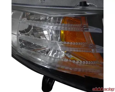 Spec-D Projector Headlights w/ LED Light Strip (Matte Black Housing/Clear Lens) Honda Civic 2006-2011 - 2LHP-CV062JM-RS