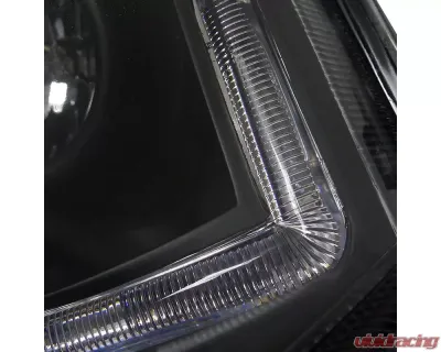Spec-D Projector Headlights w/ LED Light Strip (Matte Black Housing/Clear Lens) Honda Civic 2006-2011 - 2LHP-CV062JM-RS