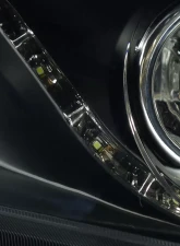 Spec-D Projector Headlights w/ R8 Style LED Light Strip (Matte Black Housing/Clear Lens) Honda Civic 2006-2011                                     - 2LHP-CV064JM-8-RS - Image 3
