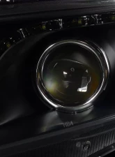 Spec-D Projector Headlights w/ R8 Style LED Light Strip (Matte Black Housing/Clear Lens) Honda Civic 2006-2011                                     - 2LHP-CV064JM-8-RS - Image 4