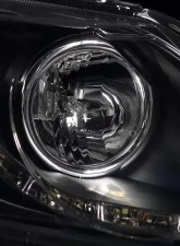 Spec-D Projector Headlights w/ R8 Style LED Light Strip (Matte Black Housing/Clear Lens) Honda Civic 2006-2011                                     - 2LHP-CV064JM-8-RS - Image 5