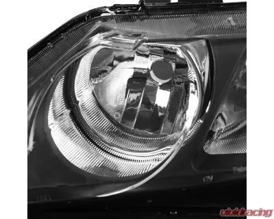 Spec-D Retro Style Projector Headlights (Matte Black Housing/Clear Lens) Honda Civic 2006-2011 - 2LHP-CV064JM-RS