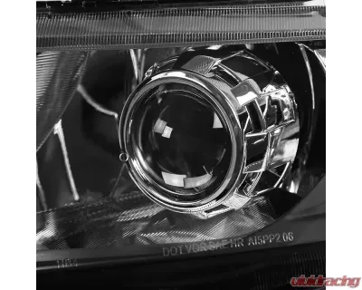 Spec-D Retro Style Projector Headlights (Matte Black Housing/Clear Lens) Honda Civic 2006-2011 - 2LHP-CV064JM-RS