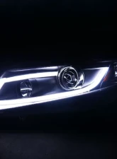 Spec-D LED Bar Projector Headlights (Matte Black Housing/Clear Lens) Honda Civic 2012-2015                                     - 2LHP-CV12JM-8V2-TM - Image 2