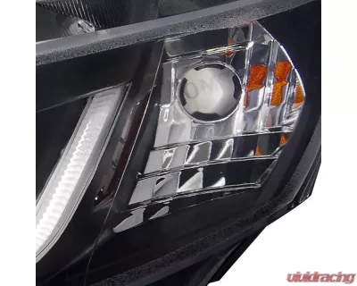 Spec-D LED Bar Projector Headlights (Matte Black Housing/Clear Lens) Honda Civic 2012-2015 - 2LHP-CV12JM-8V2-TM