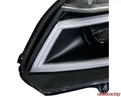 Spec-D LED Bar Projector Headlights (Matte Black Housing/Clear Lens) Honda Civic 2012-2015 - 2LHP-CV12JM-8V2-TM