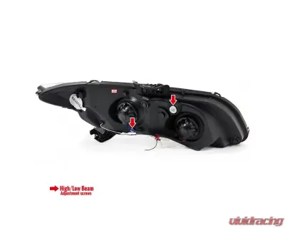 Spec-D LED Bar Projector Headlights (Matte Black Housing/Clear Lens) Honda Civic 2012-2015 - 2LHP-CV12JM-8V2-TM