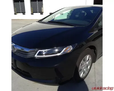 Spec-D LED Bar Projector Headlights (Matte Black Housing/Clear Lens) Honda Civic 2012-2015 - 2LHP-CV12JM-8V2-TM