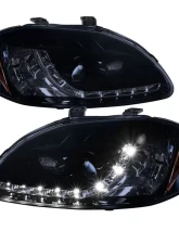 Spec-D Projector Headlights w/ R8 Style LED Light Strip (Glossy Black Housing/Smoke Lens) Honda Civic 1996-1998                                     - 2LHP-CV96G-8-TM - Image 8