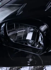 Spec-D Projector Headlights w/ R8 Style LED Light Strip (Glossy Black Housing/Smoke Lens) Honda Civic 1996-1998                                     - 2LHP-CV96G-8-TM - Image 2