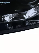 Spec-D Projector Headlights w/ R8 Style LED Light Strip (Glossy Black Housing/Smoke Lens) Honda Civic 1996-1998                                     - 2LHP-CV96G-8-TM - Image 5