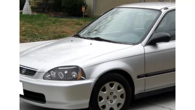 Spec-D Dual Halo Projector Headlights (Glossy Black Housing/Smoked Lens) Honda Civic 1996-1998                                     - 2LHP-CV96G-TM - Image 9