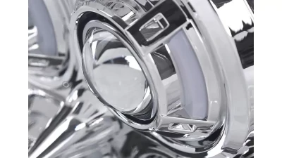 Spec-D LED Tube Projector Headlights (Chrome Housing/Clear Lens) Dodge Ram 2006-2009                                     - 2LHP-DGP06-G3-GO - Image 3