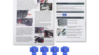 Spec-D LED Tube Projector Headlights (Chrome Housing/Clear Lens) Dodge Ram 2006-2009                                     - 2LHP-DGP06-G3-GO - Image 7