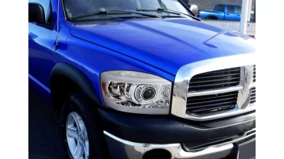 Spec-D LED Tube Projector Headlights (Chrome Housing/Clear Lens) Dodge Ram 2006-2009                                     - 2LHP-DGP06-G3-GO - Image 10