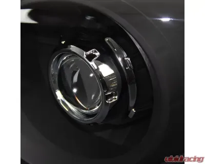 Spec-D Retro Style Projector Headlights (Matte Black Housing/Clear Lens) Dodge Ram 2006-2009 - 2LHP-DGP06JM-RS