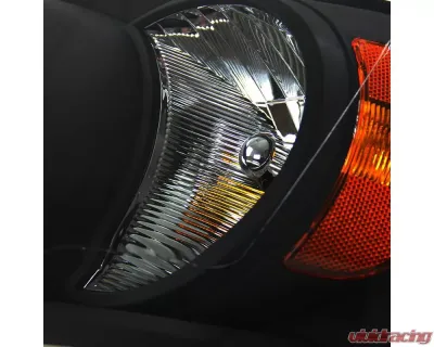 Spec-D Retro Style Projector Headlights (Matte Black Housing/Clear Lens) Dodge Ram 2006-2009 - 2LHP-DGP06JM-RS