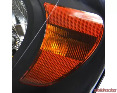 Spec-D Retro Style Projector Headlights (Matte Black Housing/Clear Lens) Dodge Ram 2006-2009 - 2LHP-DGP06JM-RS