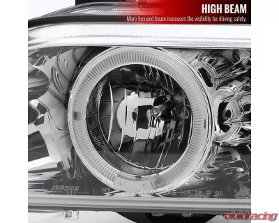 Spec-D Dual Halo Projector Headlights w/ LED Accent Lights (Chrome Housing/Clear Lens) BMW E39 1996-2003 - 2LHP-E3997-TM