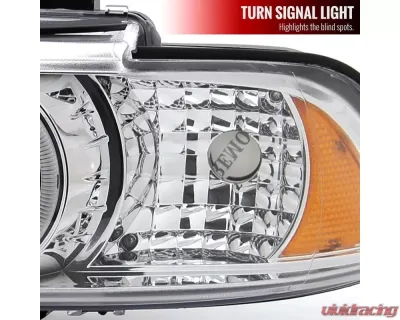 Spec-D Dual Halo Projector Headlights w/ LED Accent Lights (Chrome Housing/Clear Lens) BMW E39 1996-2003 - 2LHP-E3997-TM