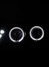 Spec-D Dual Halo Projector Headlights w/ LED Accent Lights (Glossy Black Housing/Smoke Lens) BMW E39 1996-2003                                     - 2LHP-E3997G-TM - Image 2