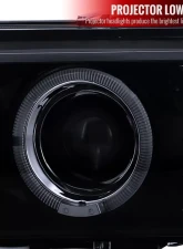 Spec-D Dual Halo Projector Headlights w/ LED Accent Lights (Glossy Black Housing/Smoke Lens) BMW E39 1996-2003                                     - 2LHP-E3997G-TM - Image 3