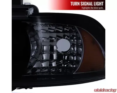 Spec-D Dual Halo Projector Headlights w/ LED Accent Lights (Glossy Black Housing/Smoke Lens) BMW E39 1996-2003 - 2LHP-E3997G-TM