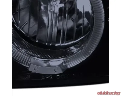 Spec-D Dual Halo Projector Headlights w/ LED Accent Lights (Glossy Black Housing/Smoke Lens) BMW E39 1996-2003 - 2LHP-E3997G-TM