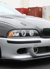 Spec-D Dual Halo Projector Headlights w/ LED Accent Lights (Matte Black Housing/Clear Lens) BMW E39 1996-2003                                     - 2LHP-E3997JM-TM - Image 9