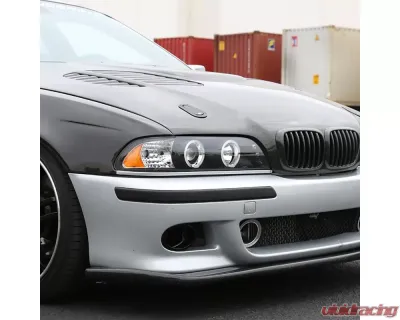 Spec-D Dual Halo Projector Headlights w/ LED Accent Lights (Matte Black Housing/Clear Lens) BMW E39 1996-2003 - 2LHP-E3997JM-TM