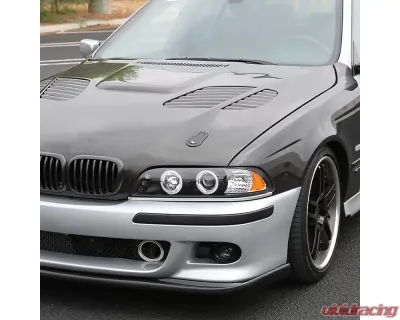 Spec-D Dual Halo Projector Headlights w/ LED Accent Lights (Matte Black Housing/Clear Lens) BMW E39 1996-2003 - 2LHP-E3997JM-TM