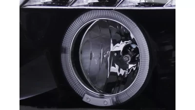 Spec-D Dual Halo Projector Headlights w/ LED Light Strip & LED Turn Signal Lights (Glossy Black/Smoked Lens) BMW E90 | E91 3-Series 2006-2008                                     - 2LHP-E9005G-8V2-TM - Image 4