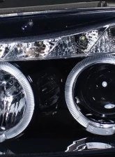 Spec-D Dual Halo Projector Headlights w/ LED Light Strip & Turn Signal Lights (Glossy Black/Smoke Lens) BMW E90 2006-2008                                     - 2LHP-E9005G-8V2-TM - Image 6