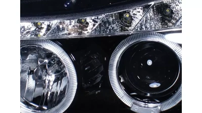 Spec-D Dual Halo Projector Headlights w/ LED Light Strip & LED Turn Signal Lights (Glossy Black/Smoked Lens) BMW E90 | E91 3-Series 2006-2008                                     - 2LHP-E9005G-8V2-TM - Image 6