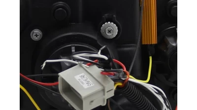 Spec-D Dual Halo Projector Headlights w/ LED Light Strip & LED Turn Signal Lights (Glossy Black/Smoked Lens) BMW E90 | E91 3-Series 2006-2008                                     - 2LHP-E9005G-8V2-TM - Image 8